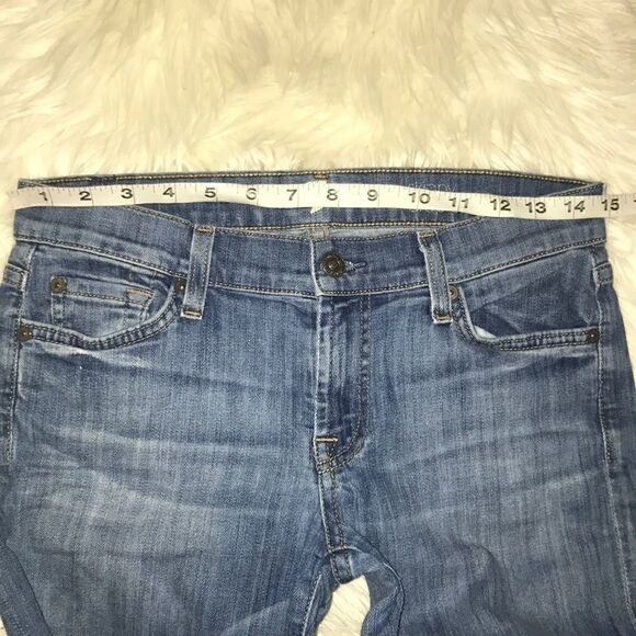 7FAM The Skinny Crop & Roll Denim Jeans - Picture 5 of 7